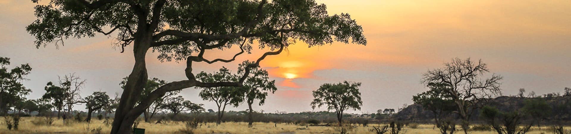 Pôr do sol em Botswana